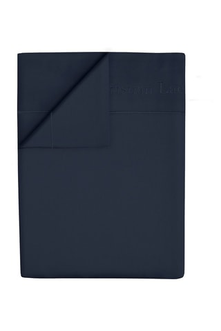 Lenzuolo sopra in raso di cotone 80 fili/cm² Uni 1 baratta - Blu notte