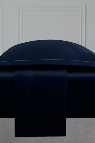 Lenzuolo sopra in raso di cotone 80 fili/cm² Uni 1 baratta - Blu notte