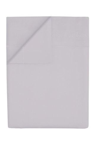 Lenzuolo sopra in raso di cotone 80 fili/cm² Uni 1 baratta - Grigio chiaro