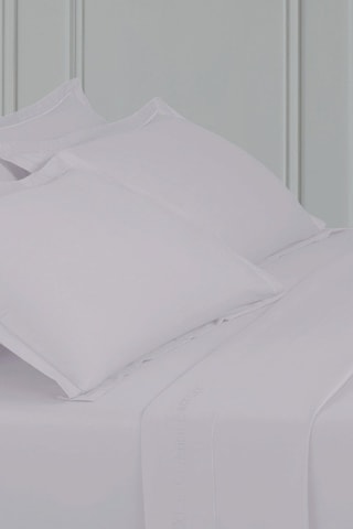 Lenzuolo sopra in raso di cotone 80 fili/cm² Uni 1 baratta - Grigio chiaro