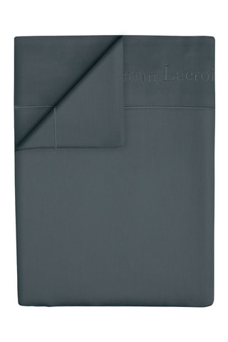 Lenzuolo sopra in raso di cotone 80 fili/cm² Uni 1 baratta - Grigio scuro