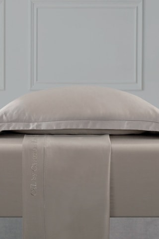 Lenzuolo sopra in raso di cotone 80 fili/cm² Uni 1 baratta - Taupe