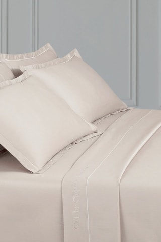 Lenzuolo sopra in raso di cotone 80 fili/cm² Uni 1 baratta - Taupe