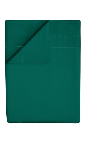 Lenzuolo sopra in raso di cotone 80 fili/cm² Uni 1 baratta - Verde smeraldo