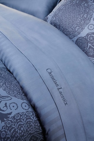 Lenzuolo sopra in raso di cotone 80 fili/cm² Uni - Navy