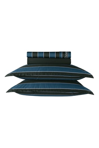 Parure lenzuola in raso di cotone 80 fili/cm² - Blu scuro