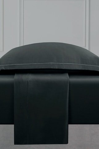 Parure lenzuola in raso di cotone 80 fili/cm² Uni 1 baratta - Grigio scuro