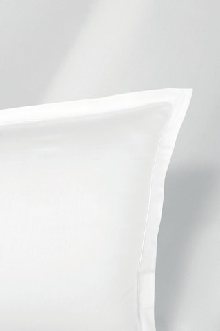 Parure lenzuola in raso di cotone 80 fili/cm² Uni 1 baratta - Bianco