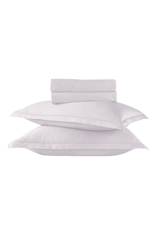 Parure lenzuola in raso di cotone 80 fili/cm² Uni 1 baratta - Grigio