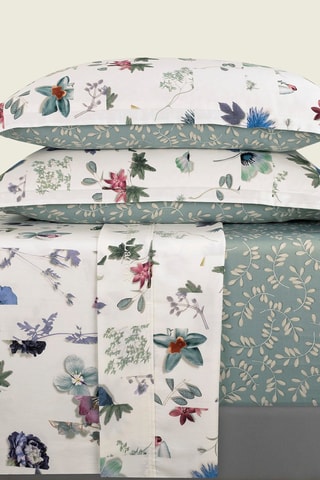 Parure lenzuola in raso di cotone 80 fili/cm² Semis - Giallo