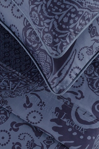 Parure lenzuola in raso di cotone 80 fili/cm² Arles - Cobalto