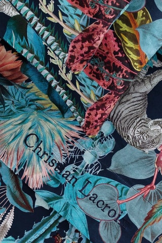 Parure lenzuola in raso di cotone 80 fili/cm² Zanzibar - Cobalto