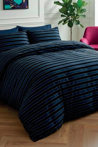 Trapunta in raso di cotone - Blu scuro 