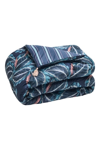 Trapunta in raso di cotone - Blu scuro 