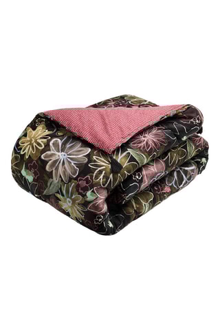 Trapunta in raso di cotone - Nero 