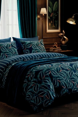 Copriletto in raso di cotone 80 fili/cm² - Blu