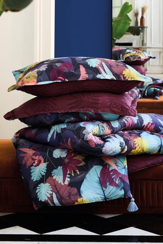 Copriletto in raso di cotone 80 fili/cm² Tanzanie - Viola 