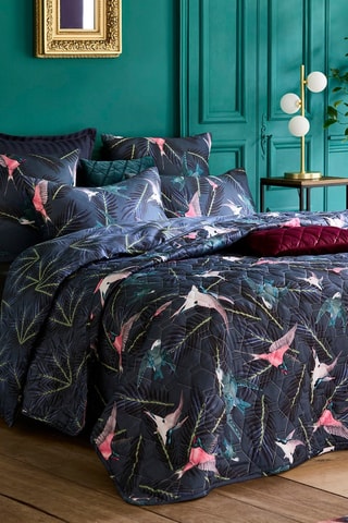 Copriletto in raso di cotone 80 fili/cm² Tanzanie - Nero