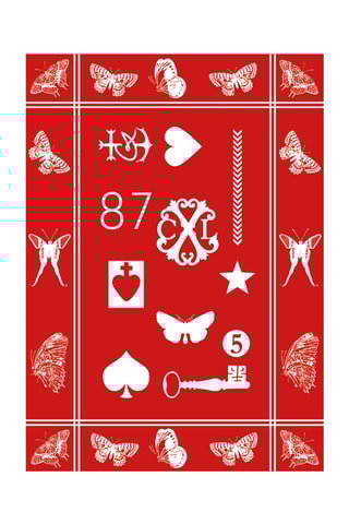 2 strofinacci Amulette - Rosso e bianco