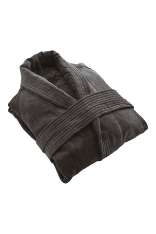 Accappatoio in velluto - Grigio scuro