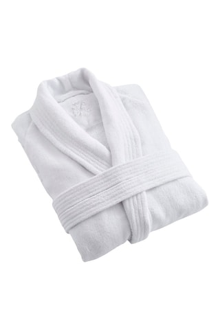 Accappatoio in velluto - Bianco