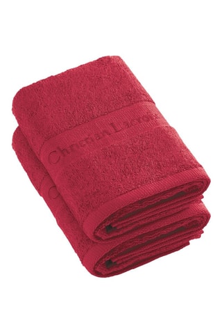 2 asciugamani Azur - Bordeaux - 50 x 100 cm