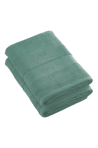 2 teli doccia Azur - Verde scuro - 70 x 140 cm