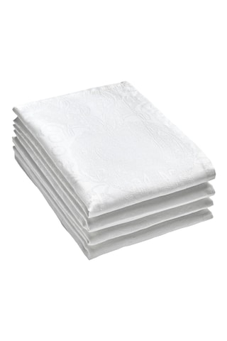 4 tovaglioli Arles - Bianco - 50 x 50 cm