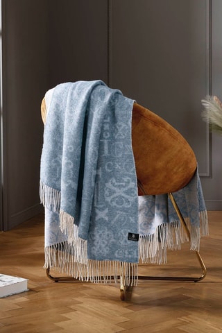 Plaid in lana - Blu - 130 x 180 cm