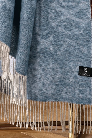 Plaid in lana - Blu - 130 x 180 cm