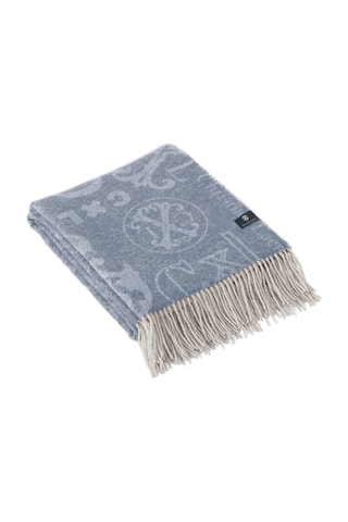 Plaid in lana - Blu - 130 x 180 cm