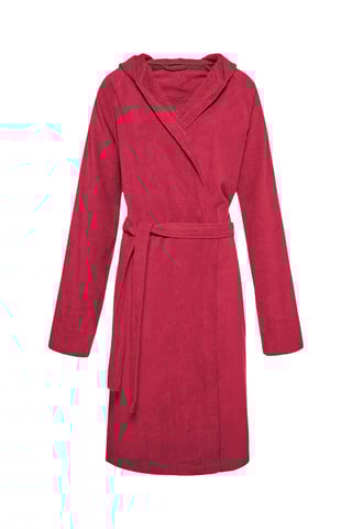 Accappatoio in velluto con cappuccio - Bordeaux
