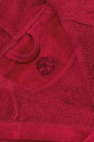 Accappatoio in velluto con cappuccio - Bordeaux