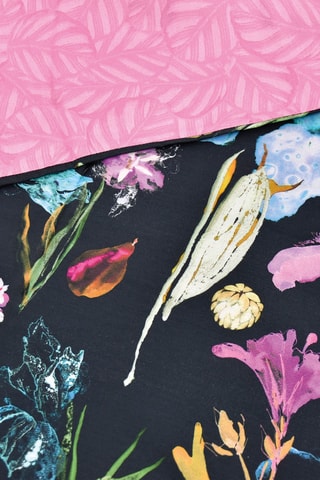 Parure copripiumino double face in raso di cotone - 80 fili/cm² - Blu scuro