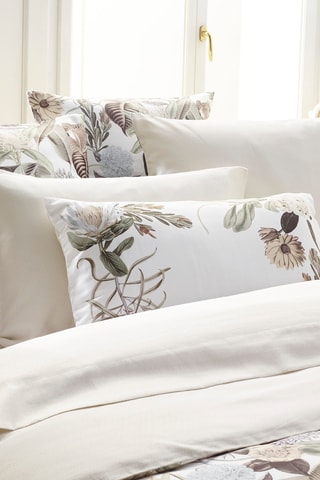 Parure copripiumino double face in raso di cotone - 80 fili/cm² - Taupe