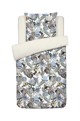 Parure copripiumino double face in raso di cotone - 80 fili/cm² - Taupe