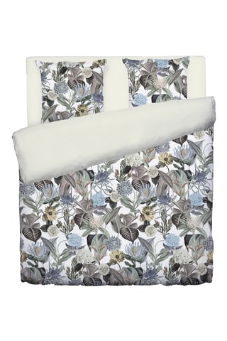 Copripiumino double face in raso di cotone - 80 fili/cm² - Taupe