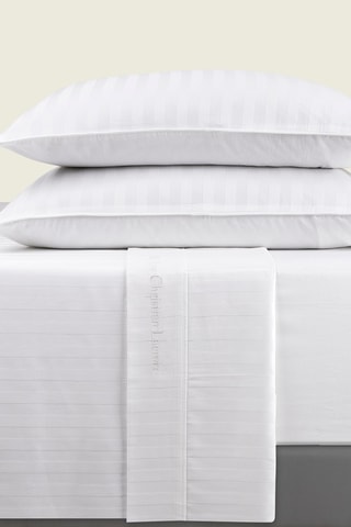 Parure lenzuola in raso di cotone - 80 fili/cm² - Bianco