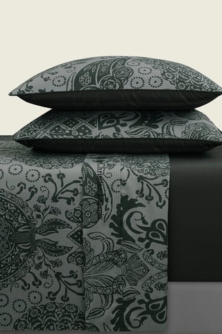 Parure lenzuola in raso di cotone - 80 fili/cm² - Antracite