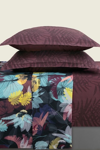 Parure lenzuola in raso di cotone - 80 fili/cm² - Bordeaux