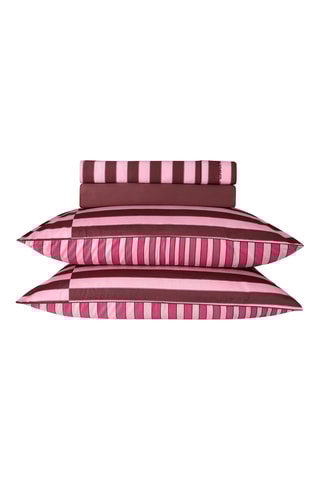 Parure lenzuola in raso di cotone - 80 fili/cm² - Rosa