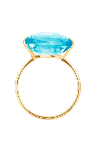 Bague - Or jaune et quartz