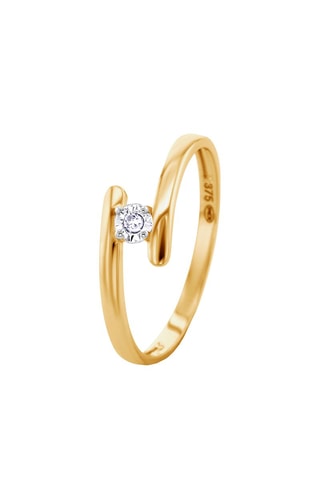Bague - Or jaune et diamant
