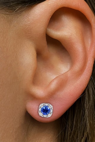 Puces - Or blanc, diamants, saphirs et topazes