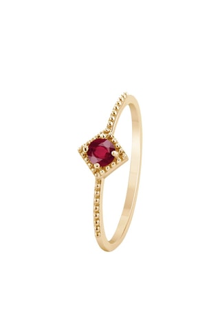 Bague - Or jaune et rubis