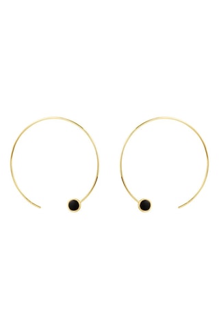 Créoles - Or jaune et onyx