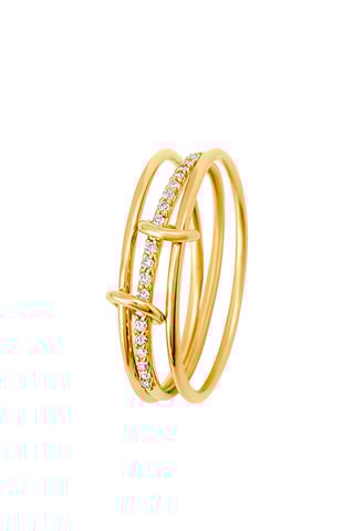 Bague  - Or jaune et diamants