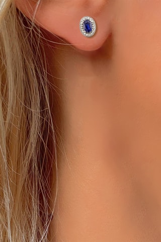 Puces - Or blanc, topazes et saphir