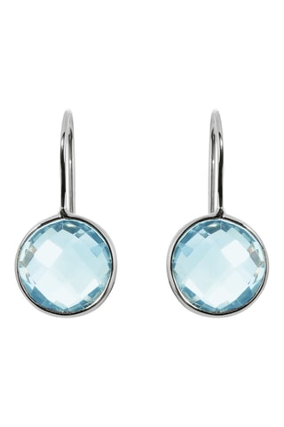 Boucles d'oreille Or blanc et topaze