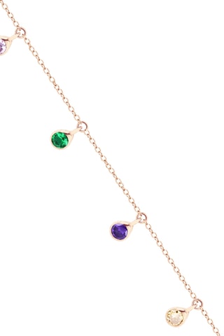 Bracelet - Or rose - Topaze, quartz, onyx, améthyste et citrine